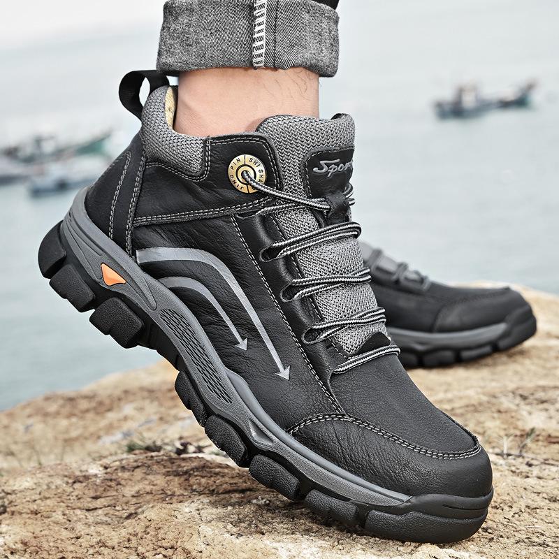 2025 осень и зима новая мужская обувь модная повседневная обувь для активного отдыха спортивная обувь матовые походные туфли со средним ремешком модная мужская обувь