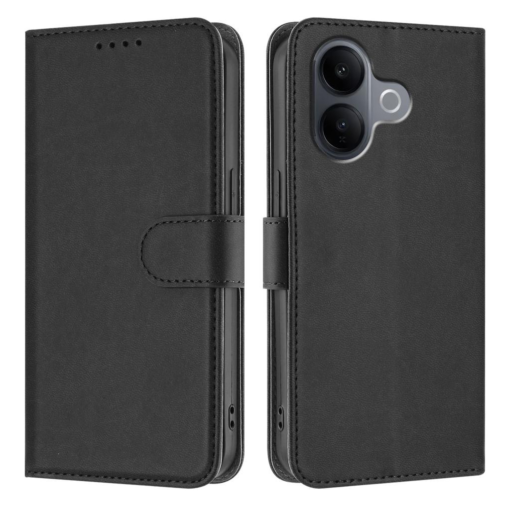 For vivo V60 Lite 5G Leather Case Solid Color Phone Cover with Wallet