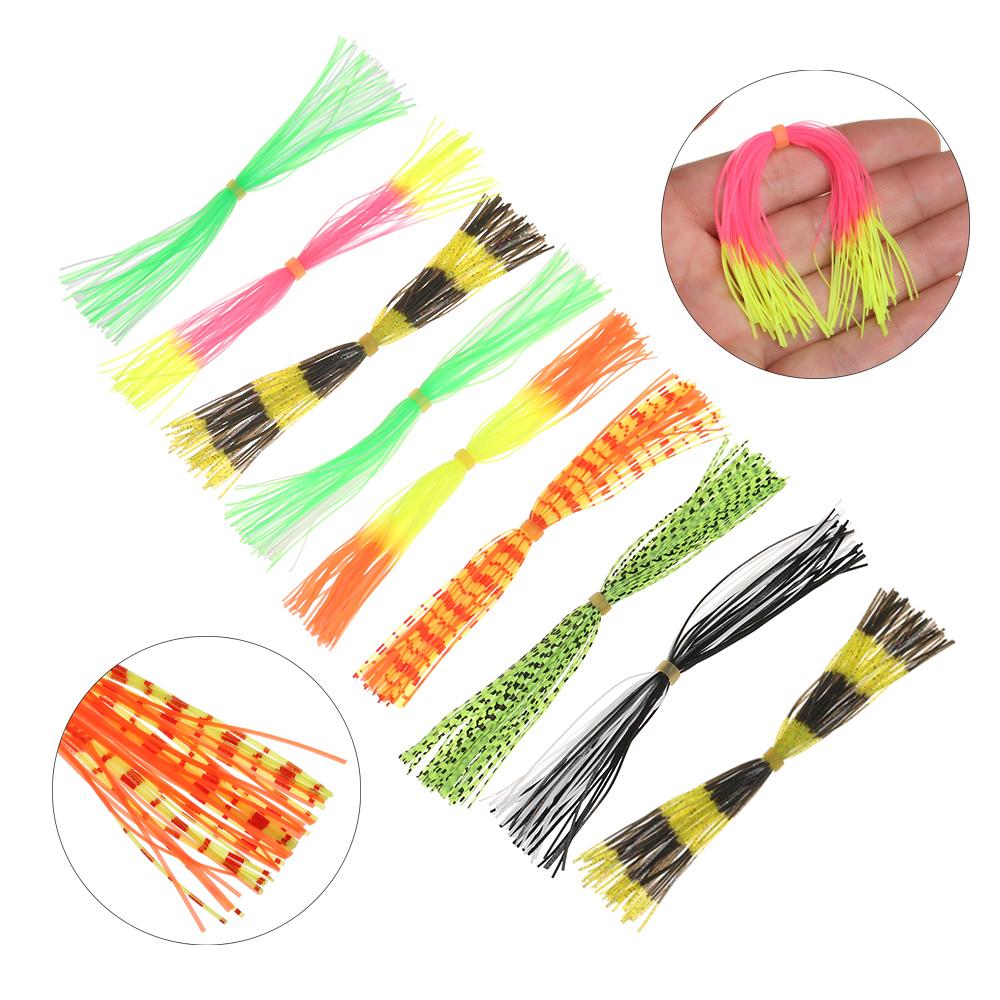Artificial Spinner Sinking Soft Fishing Lures Beard Silicone Skirts Jig Bait Windless Rubber Squid