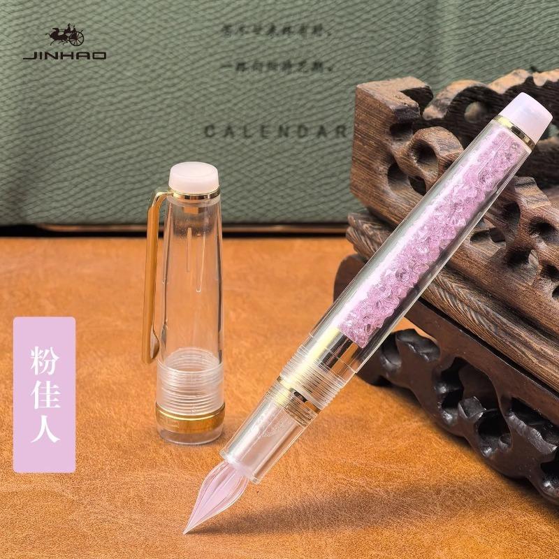 JINHAO 82 Стеклянное перо-кисть Ручная работа Мелко шлифованное Плавное письмо для каллиграфии Канцелярские товары Офис Школа Художественные принадлежности