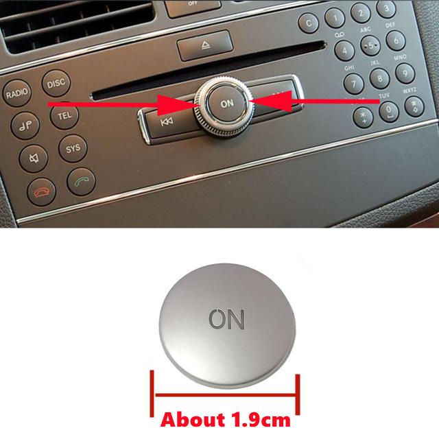 ABS автомобильная консоль CD панель мультимедийные кнопки переключения блестки крышка кнопки громкости для Mercedes Benz CE Class W204 W212 GLK