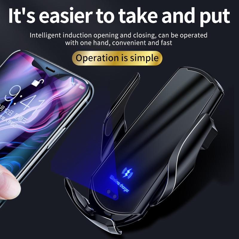 Magic Clip Q3 Car Wireless Charging Mobile Phone Holder 15W Induction Opening and Closing Car Navigation Holder Supplies