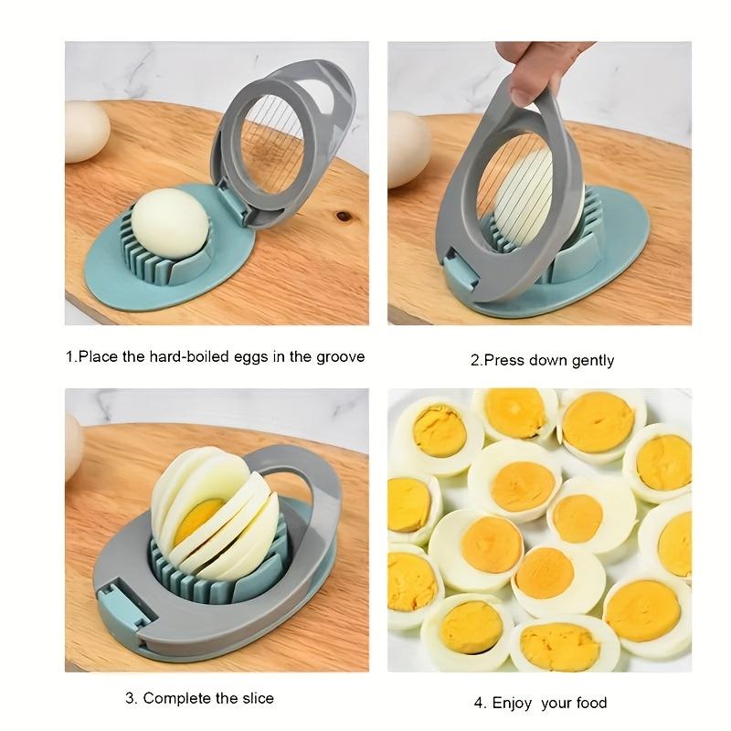 Stainless Steel Egg Slicer 2 In 1 Boiled Egg Cutter Sharp Wire Mushroom Slicer