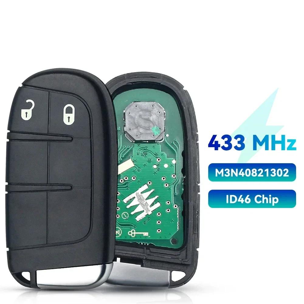 KEYYOU 1PCS Smart Remote Key 433Mhz ID46 Chip Keyless For Jeep Renegade Compass C-CUV Trailhawk SIP22 M3N-40821302 M3N40821302