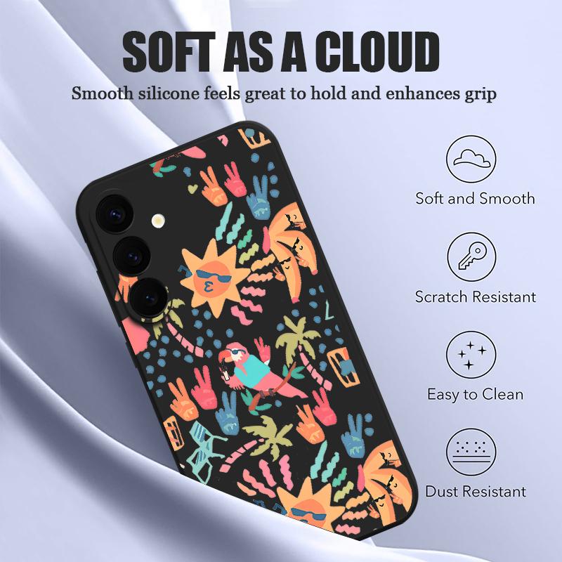 Красочный Мультяшный Чехол Для Samsung Galaxy S25 Ultra S24 S23 S22 Plus S21 S25 FE Магнитный Для Magsafe Мягкий Силиконовый Чехол
