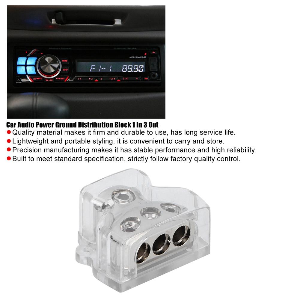 Никелированный блок распределения питания заземления 1 вход 3 выхода автомобильный аудио стерео модификация частей