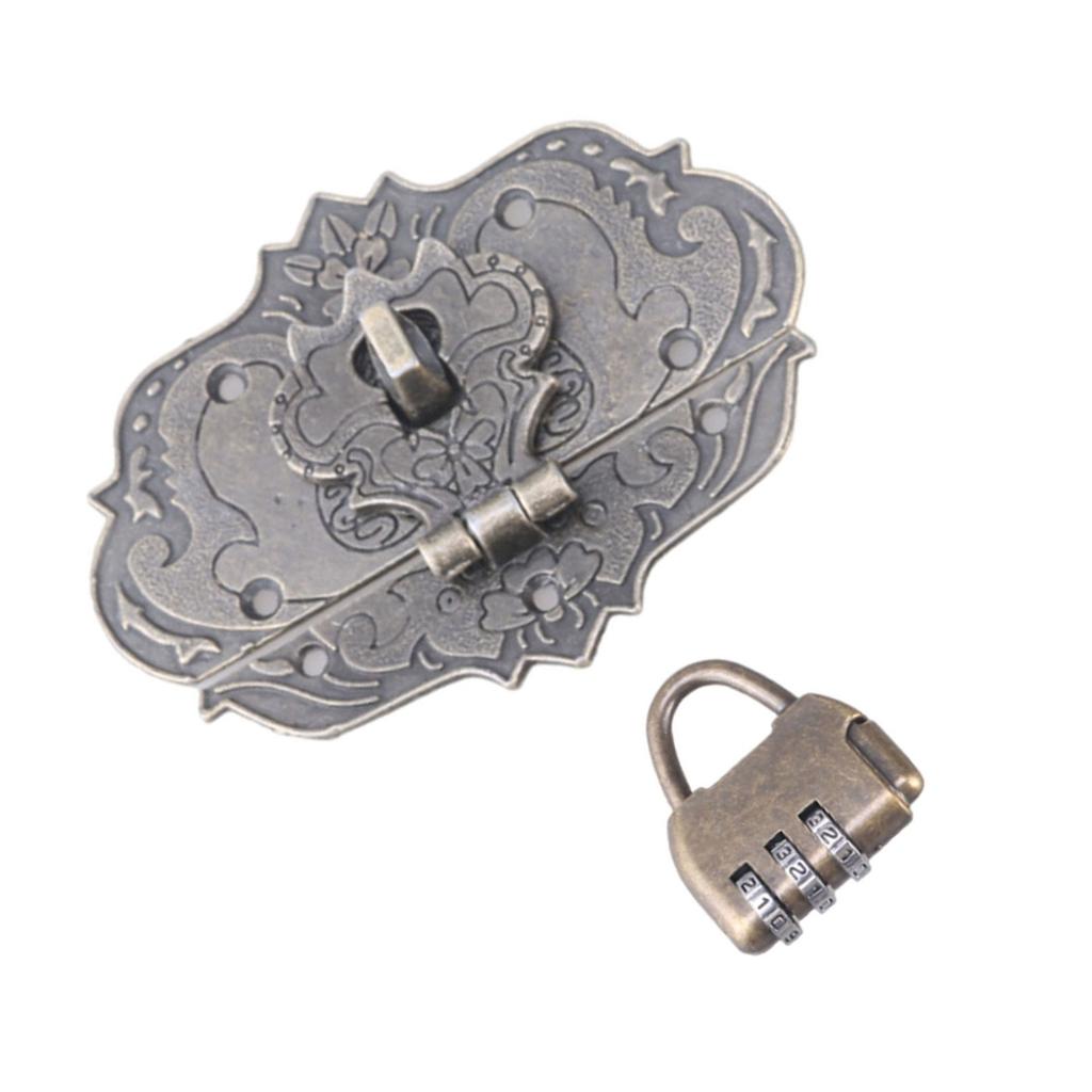 Винтажный замок для деревянных ящиков. Простая в использовании фурнитура. Простая в использовании фурнитура. Декоративный замок, идеально подходящий для защиты вещей.