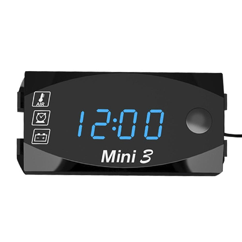 Мотоцикл DC 6В-30В 3 в 1 Цифровые часы реального времени Термометр Вольтметр IP67 Водонепроницаемый тестер Монитор батареи Датчик для автомобиля лодки