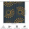 Elegant Yellow Dots Shower Curtain Decor Bathroom Shower Curtain Gray Waterproof Fabric with Hooks Modern Design for Bathrooms H