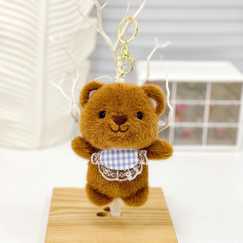 Cute Plush Otter Keychain Charm Fluffy Animal Bag Pendant Perfect For Gifts