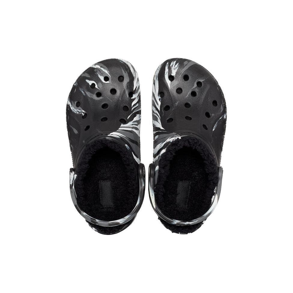 Crocs Ева Удобные Теплые Клоги с Мраморным Узором Унисекс Клоги Черный Белый 208333-0C4