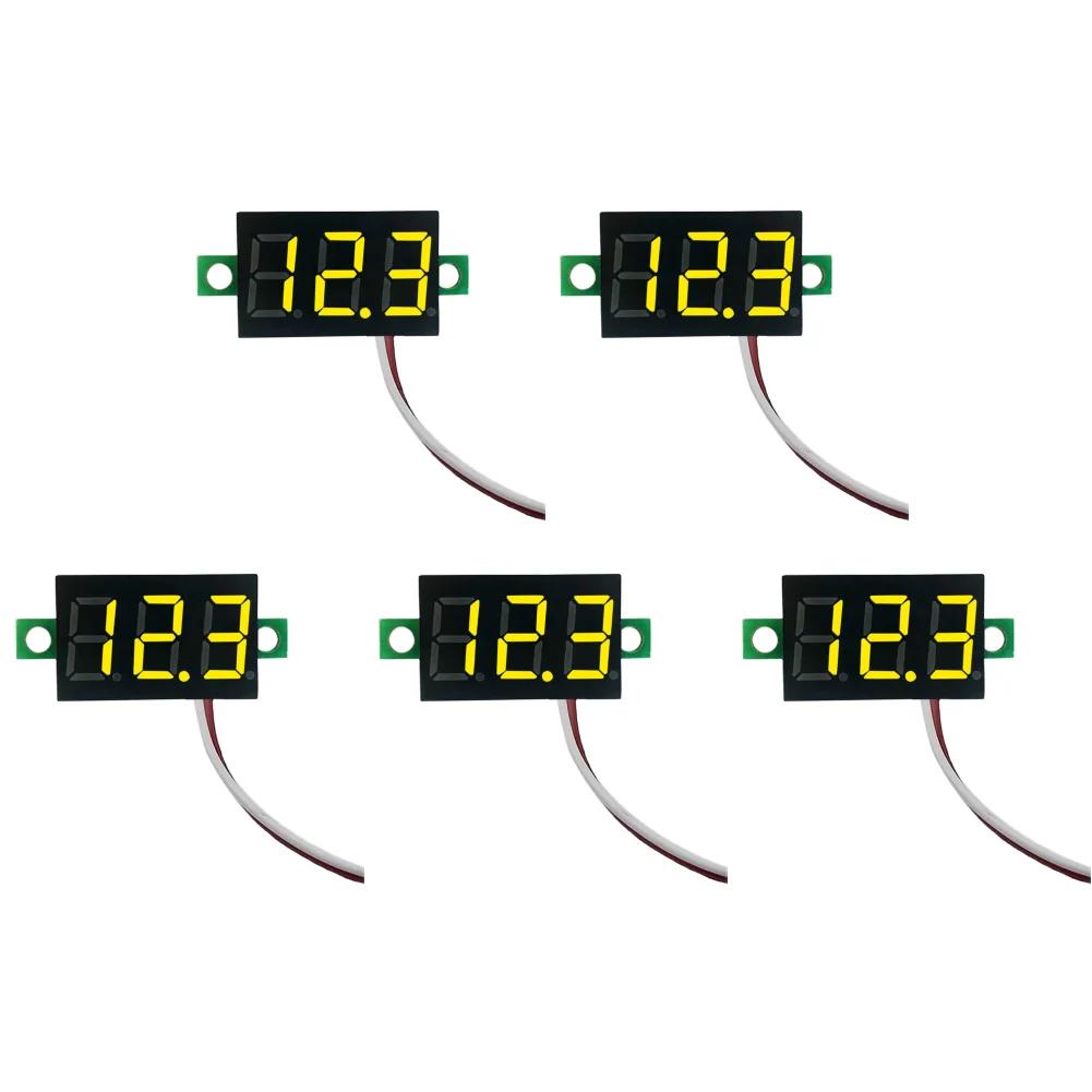 2 Wires Digital Voltmeter LED Screen Meter DC 2.5V-40V Digital Voltage Tester Pressure Measurement Power Voltage Detector Tool