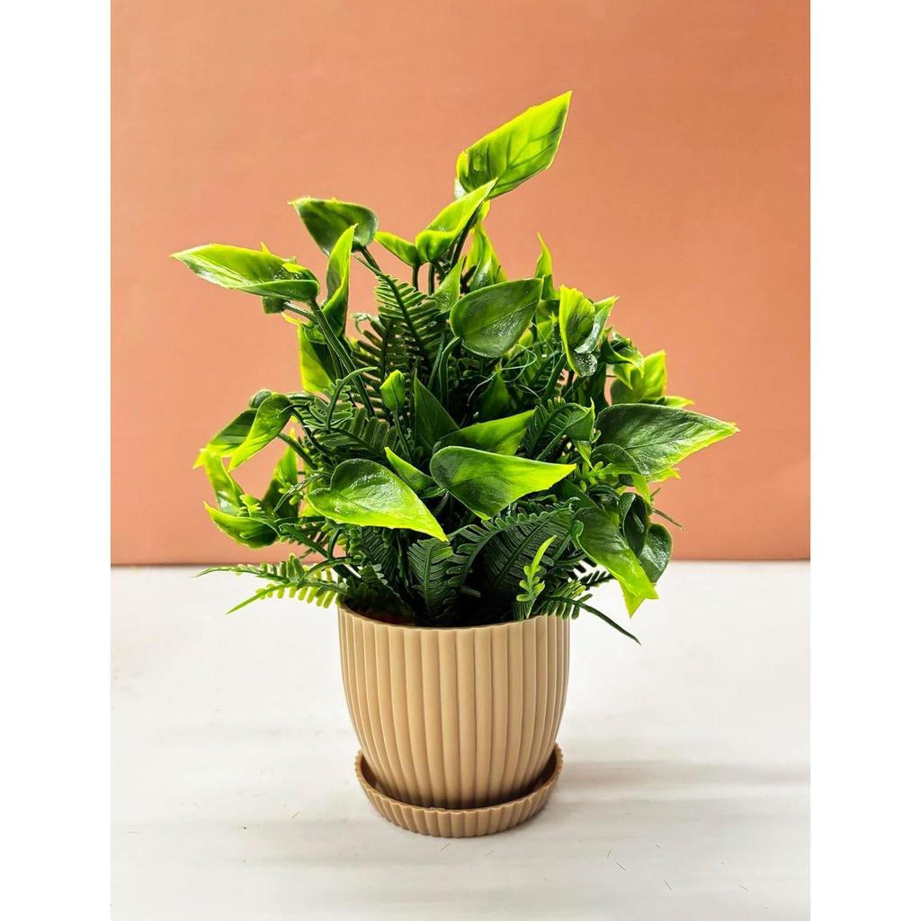 6 Packs Fake Plants Small, Mini Artificial Plants Indoor For Home Farmhouse Bathroom Shelf Décor (Height : 17Cm, Chocolate) - Plastic