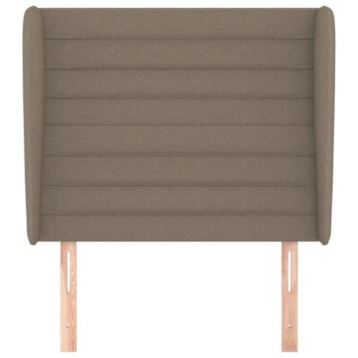 VidaXL Headboard with Ears Taupe 93x23x118-128 Cm Fabric3118082