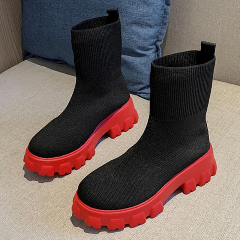 2024 Новая Повседневная Обувь Женские Кроссовки Тренеры Однотонные Женские Кроссовки Слипоны Носки Женская Обувь Женские Балетки