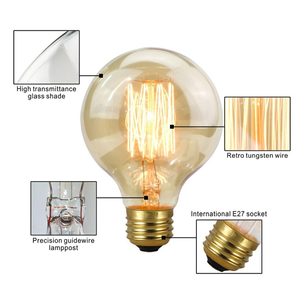 Filament Dimmable Safe Retro Light Appliance Home Lighting Incandescent Bulbs Edison Light Bulb