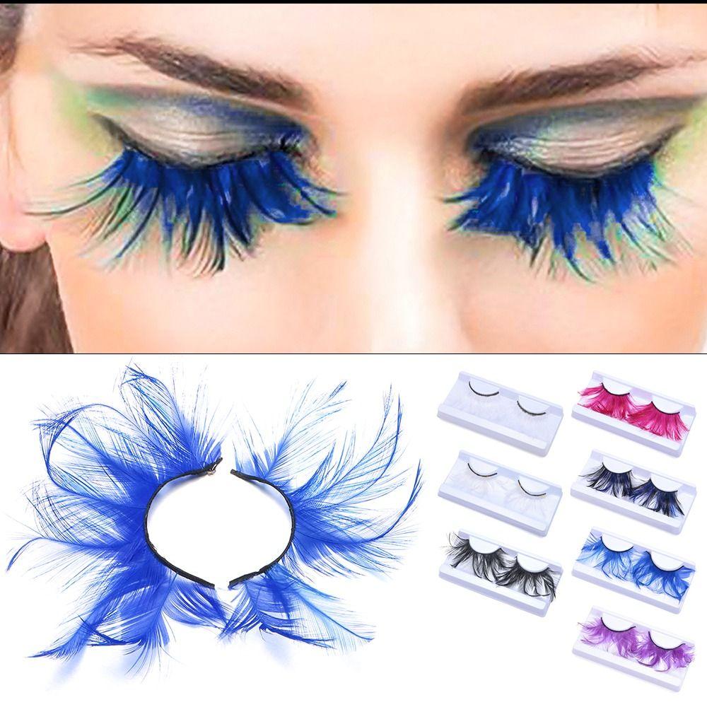 Накладные ресницы с перьями Ресницы-перья Экстрадлинные Преувеличенные Вечеринка