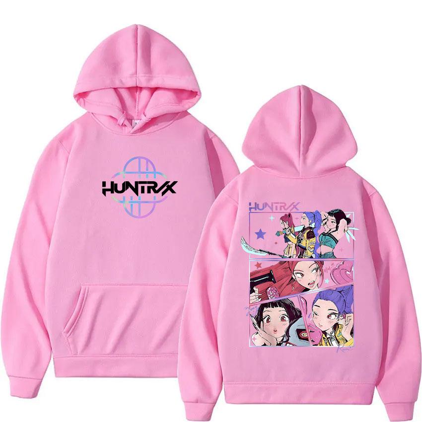 K-pop Охотники на демонов Мультяшные Графические Толстовки Мужские Женские Повседневные Свитшоты Винтажные С Длинными Рукавами Свободные Флисовые С Капюшоном