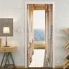 Sea Beach Door Decoration Stickers Bedroom Entrance Boys Girls Room 3d Wallpaper Natural Scenery Self-adhesive Home Wall Decals