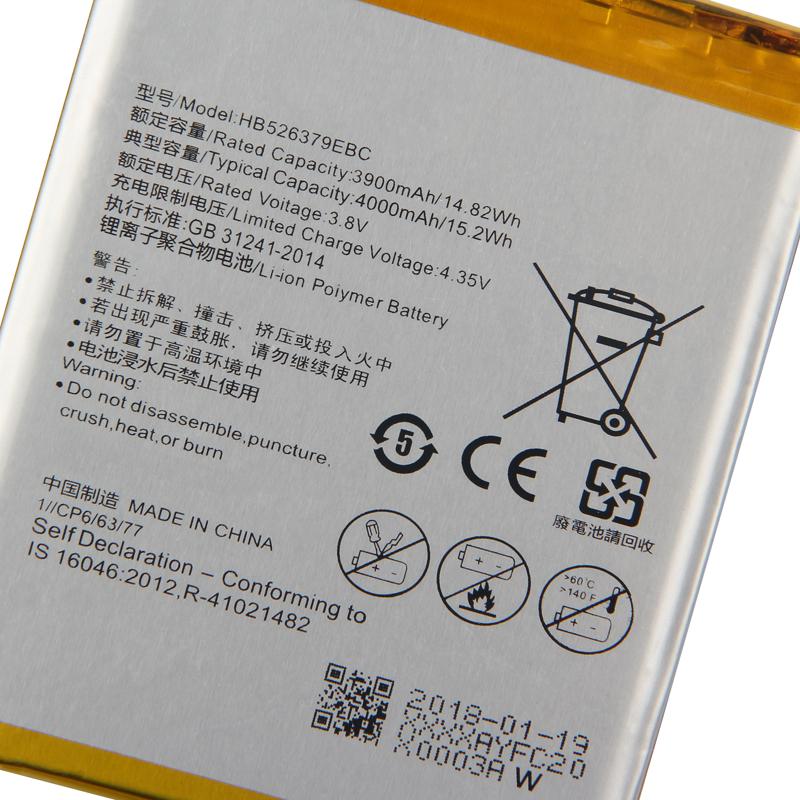 Аккумуляторная литиевая батарея для Huawei Enjoy 5 TIT-AL00 CL10 Honor 4C Pro Y6 PRO HB526379EBC Аккумулятор для телефона 4000 мАч