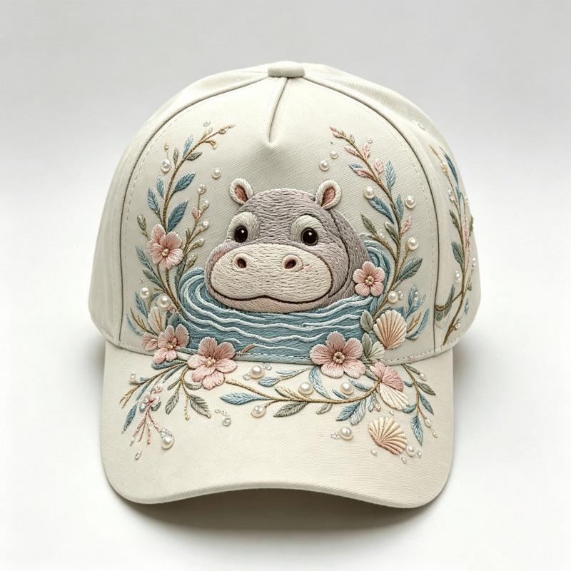 New D Digital Printing Butterfly Baseball Cap Morning Garden Adult Cap Peaked Cap Pastoral