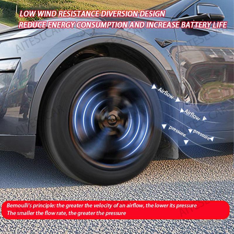 4PCS 19 Inch HubCap for Tesla Model Y Juniper 2026 Hubcap Performance Replacement 19''Crossflow Wheels Cover Full Rim Accessorie