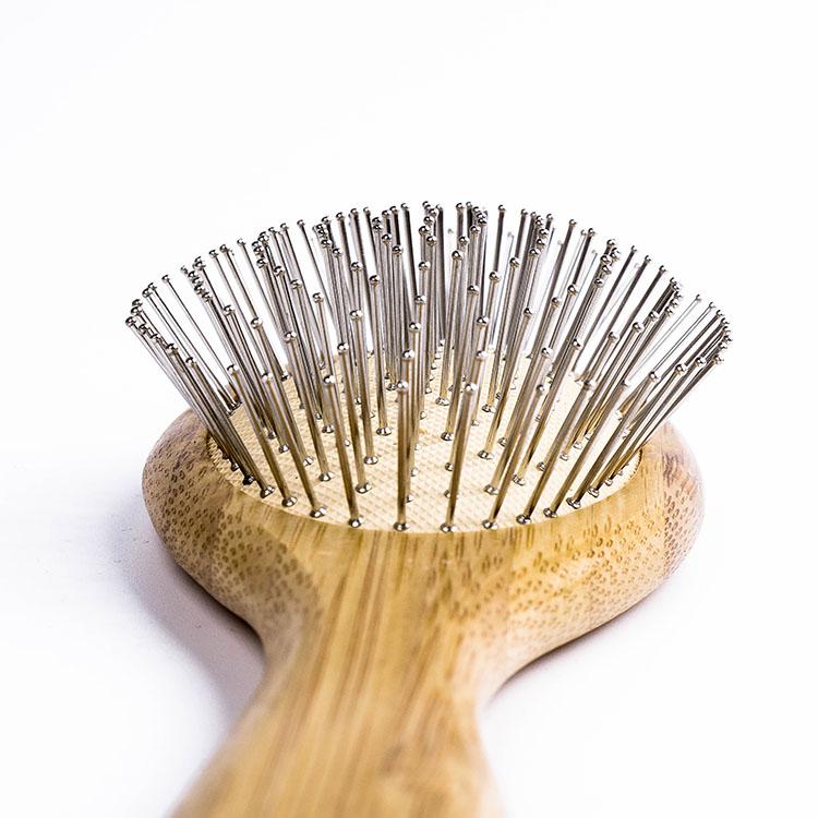 Hair Scalp Massage Comb Hairbrush Printing Cushion Oval Hairbrush Detangling Hair Brush Private Label Wooden Hair Brush