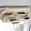 Car Sunshade Storage Bag Car Glasses Clip Card Bag For Jeep Grand Cherokee Wrangler JK Gladiator Compass Renegade Patriot