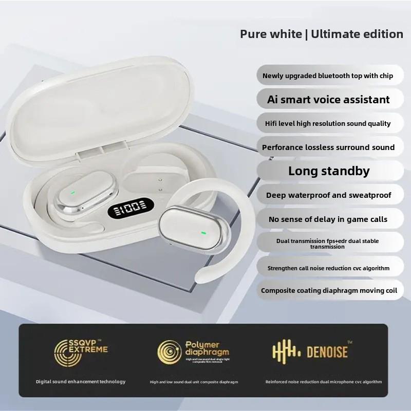 Наушники Earless OWS Bluetooth, спортивные наушники с длительным сроком службы и шумоподавлением