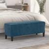Blue Velvet Bench 100 x 35 x 41 cm