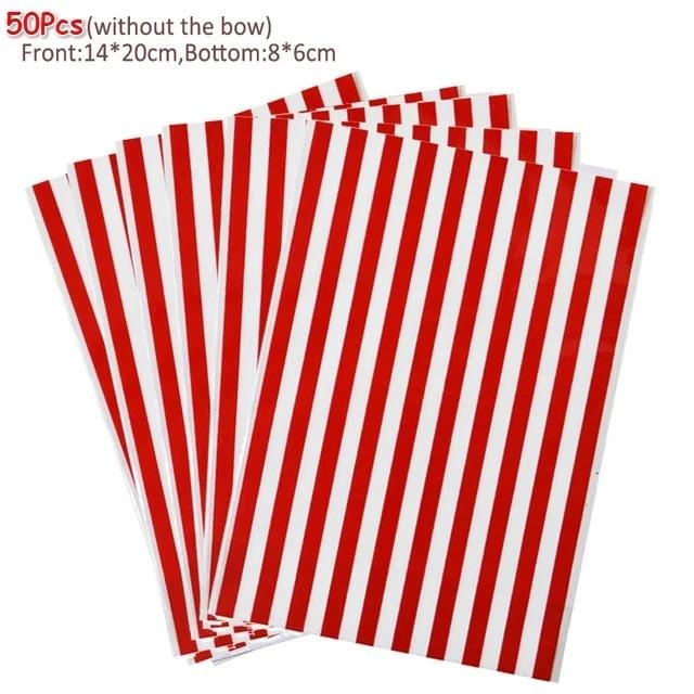 50 шт./пакет свадебные сувениры милый галстук-бабочка полоса печенье конфеты бисквиты закуски выпечка упаковка подарочные пакеты