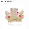 New Arrival Cute Green Frog Shape Brooch Enamel Animal Corsage for Women Kids Coat Suit Bag Scarf Pins