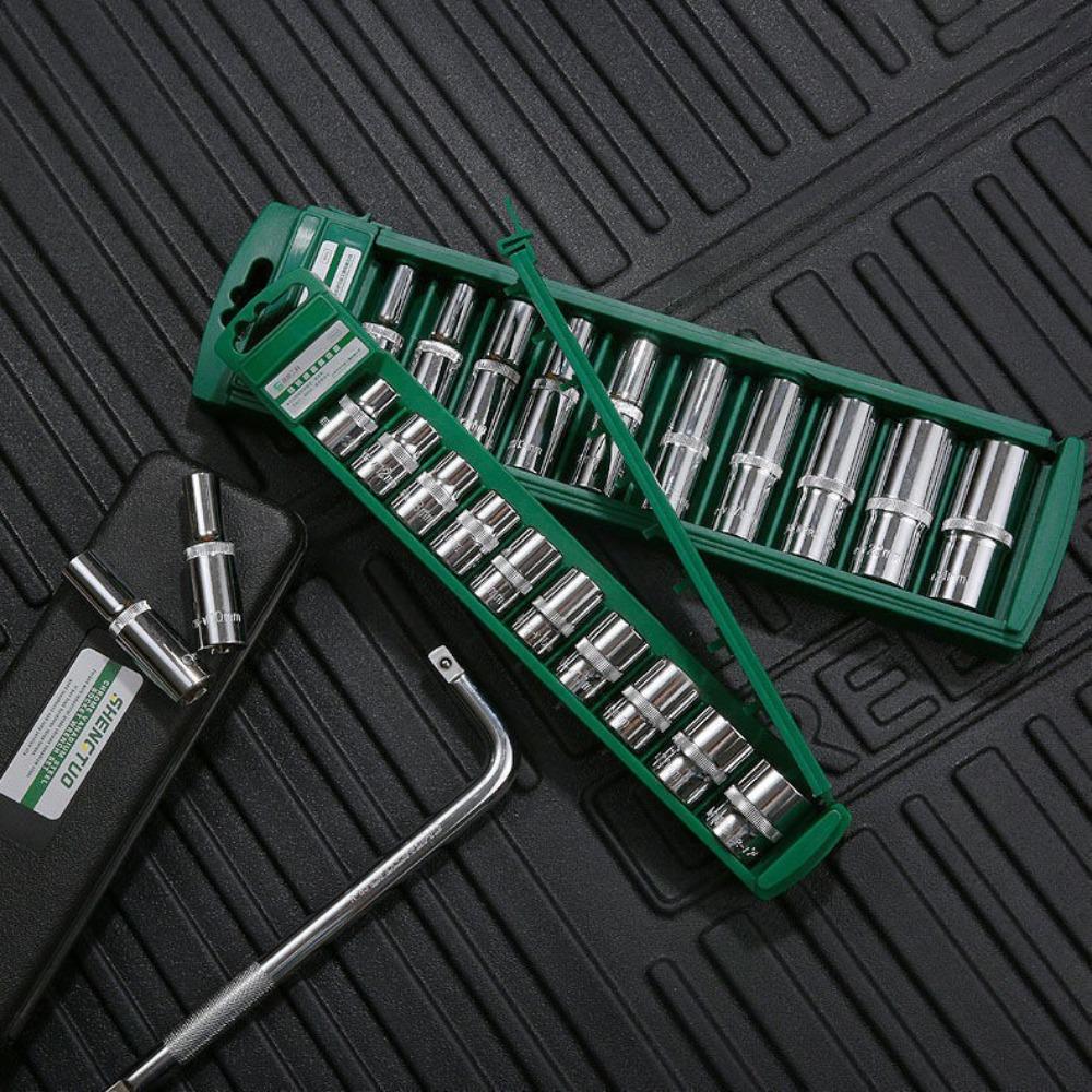 1/4 3/8 1/2 Hex Socket Chrome Vanadium Steel Sleeve Spanner New Wrench Head Set Wrench