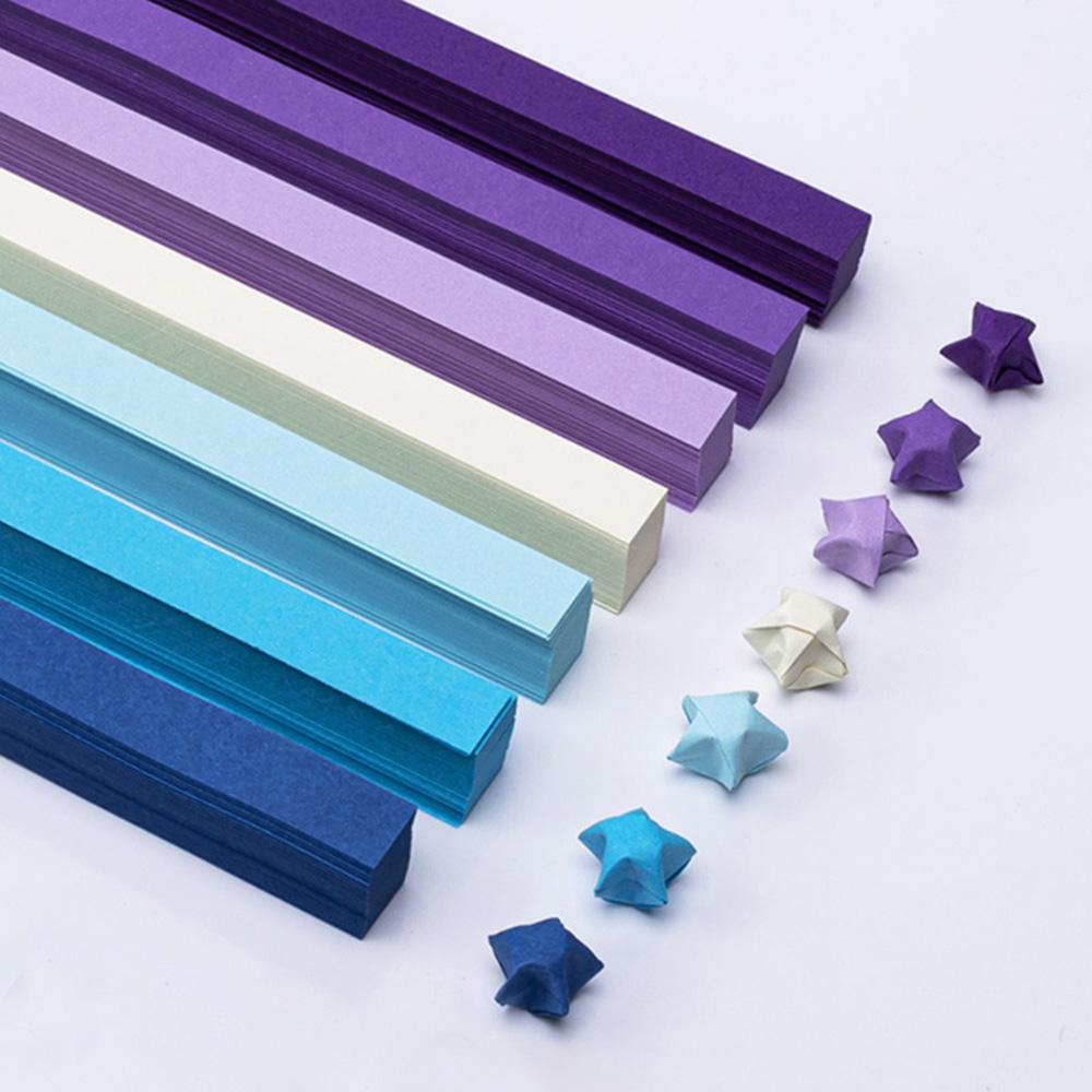 540pcs Colorful Papers Lucky Star DIY Handmade Origami Paper Strips Decor Folding Paper for Arts Crafting Supplies