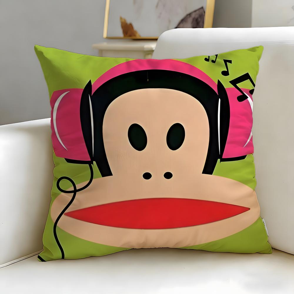 classic brand Paul Frank Cushion Cover Soft EasyWash Pillow Case Versatile for Couch Bed Travel and Office