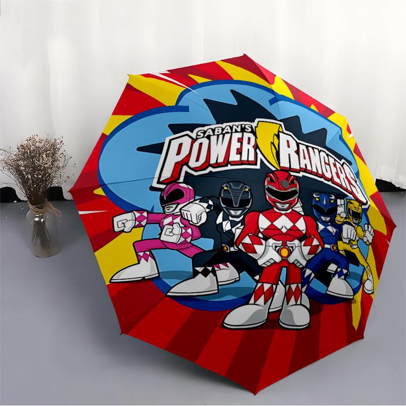 1pc Power Rangers Heroes Windproof Automatic Windproof Umbrella, Lightweight for Women/Men, Perfect Christmas Gift a0811228