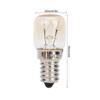 10Pcs 300 Celsius  High Temperature Resistant Nickel Plated Copper E14 Light Bulb for Microwave Oven25W