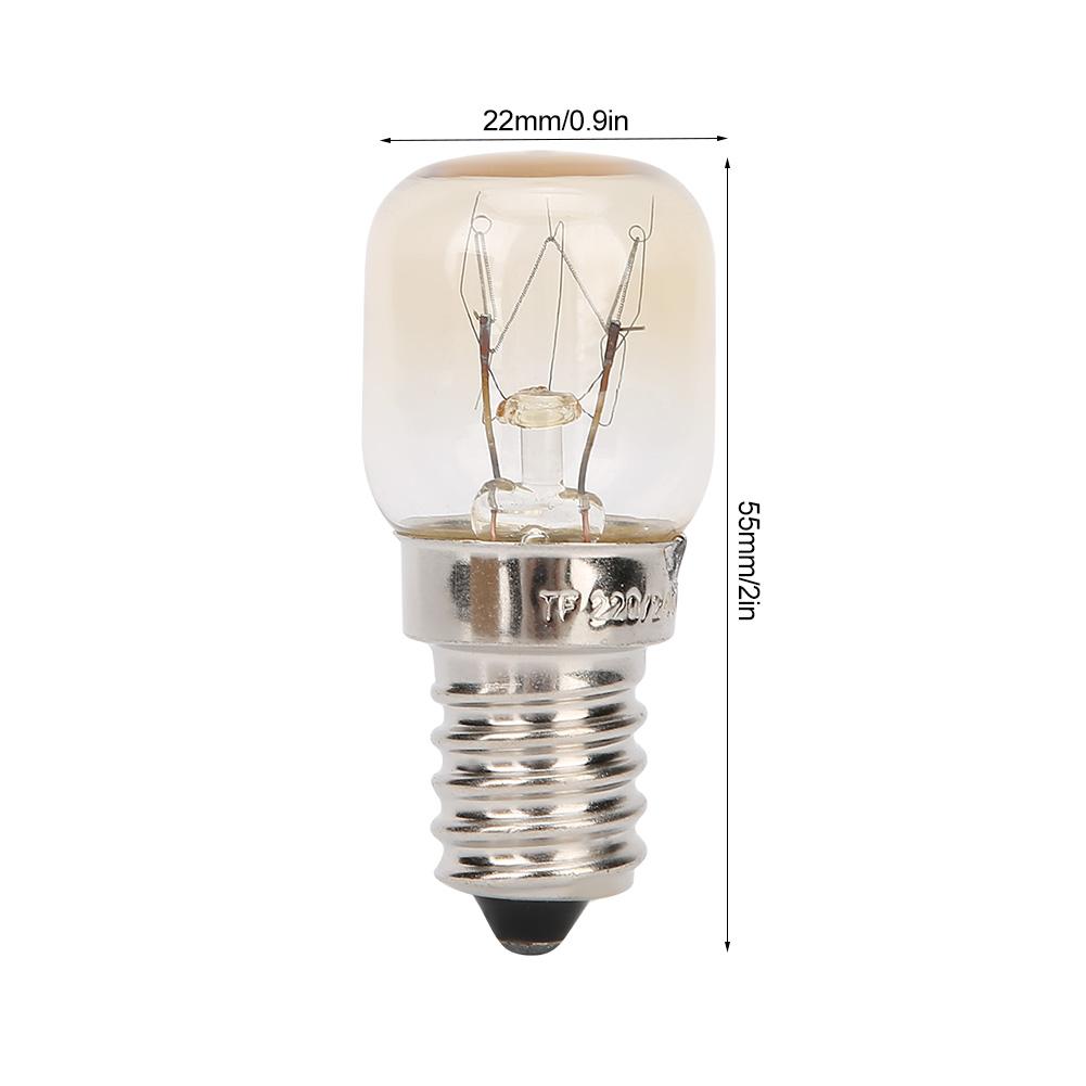 10Pcs 300 Celsius High Temperature Resistant Nickel Plated Copper E14 Light Bulb for Microwave Oven25W