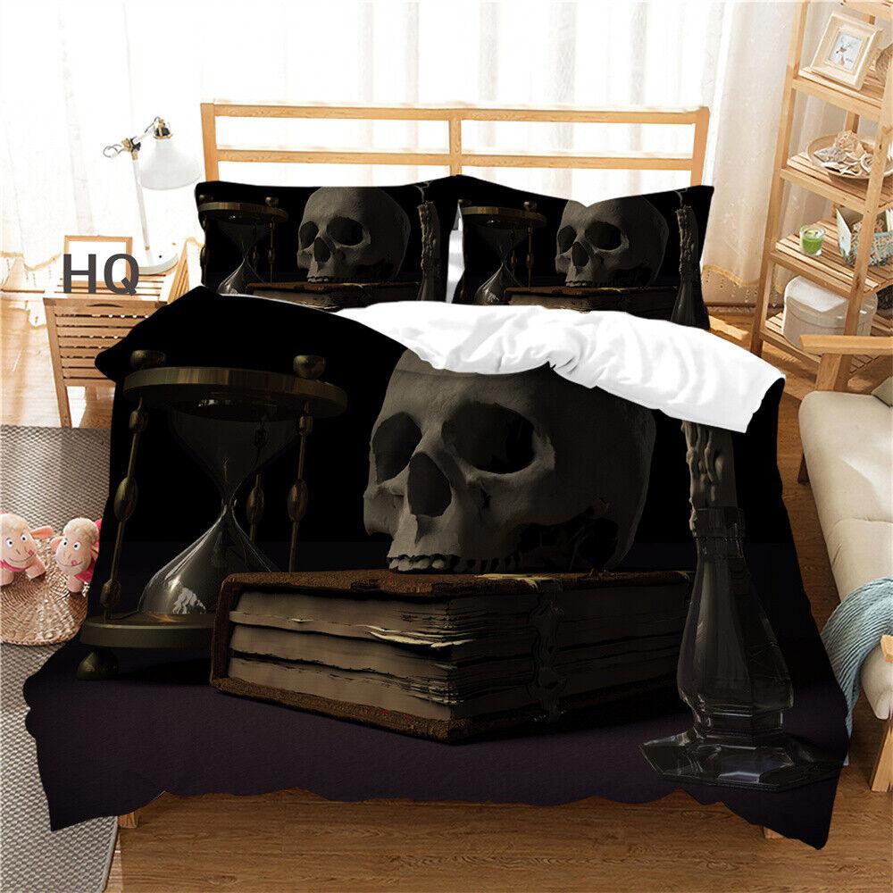 Пододеяльник с черепом, постельное белье для взрослых, постельное белье, молодежное покрывало, наволочка
