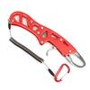 Stainless Steel Trigger-Type Fish Grip Fishing Pliers, Hook Remover, Fish Catcher (Red)