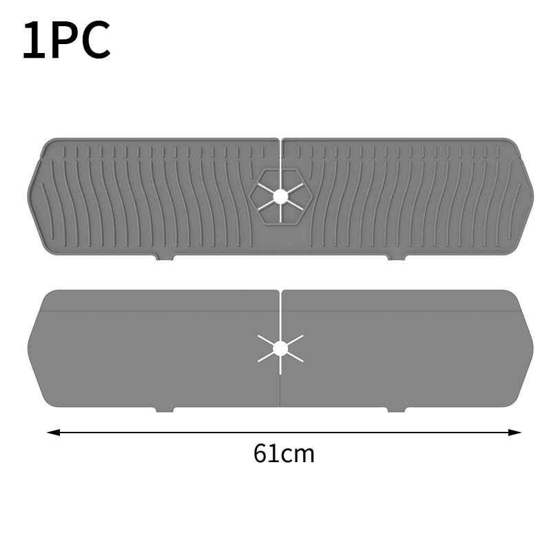 Rectangular Silicone Faucet Splash Pad Kitchen Bathroom Sink Mat Drain Pad Kitchen Decoration Silicone Mat Gadgets For Kitchen