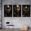 Black Gold African Woman Portrait Poster Canvas Painting Abstract Wall Art Picture For Modern Living Room Home Decoration