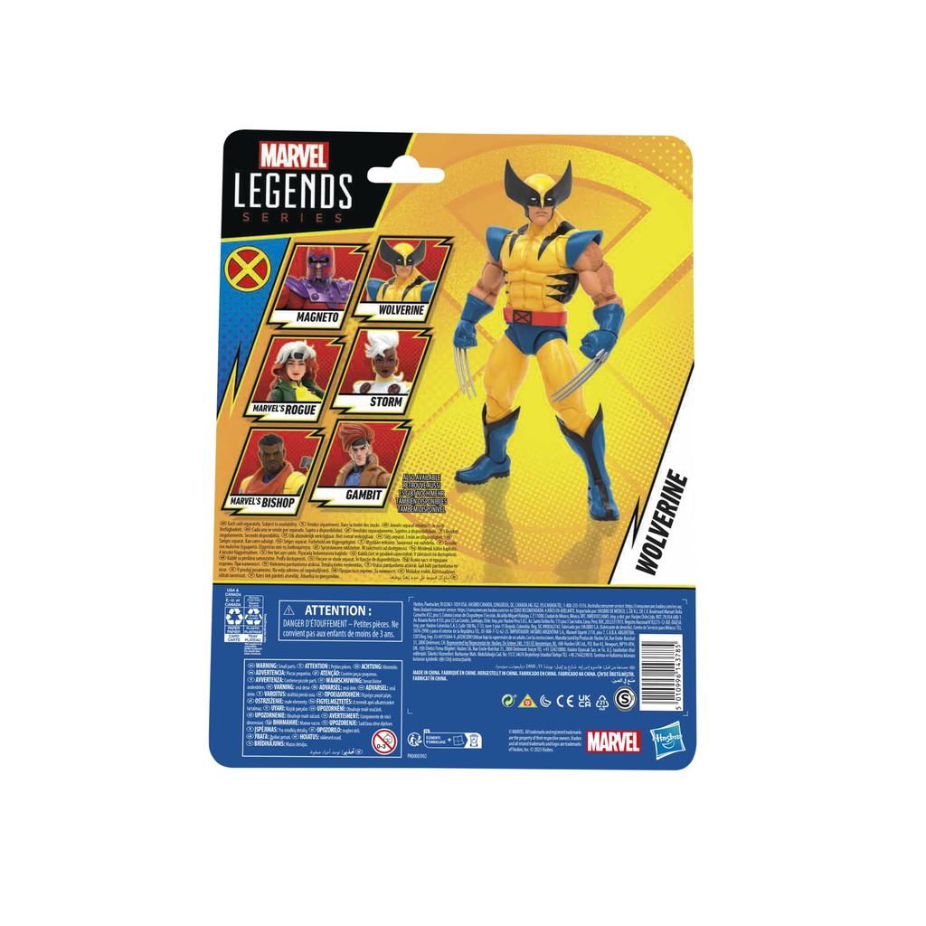 Hasbro Marvel Legends Series Wolverine, X-Men '97 6-inch (15 Cm) Action Figure, Marvel Legends Action Figure F6551, Authentic