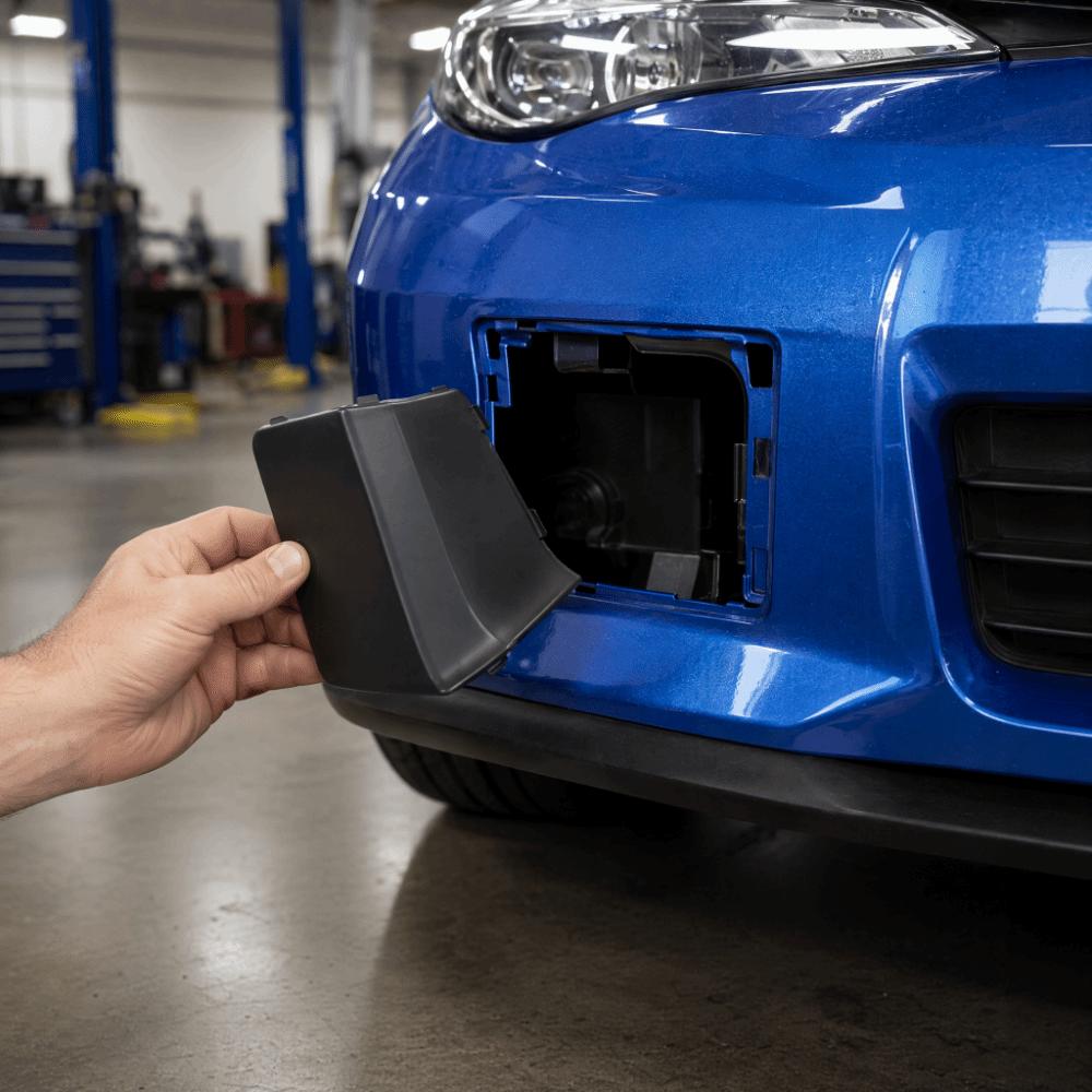 57731FG330 Front Tow Cap Black Towing Eye Trim for Subaru WRX STI 2011 to 2014 For Front Bumper