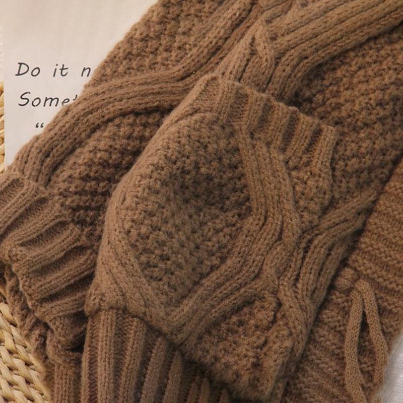 Hooded Sweater Jacket Women Autumn False Two Pieces Loose Medium-length Paragraph Button Sweater Cardigan