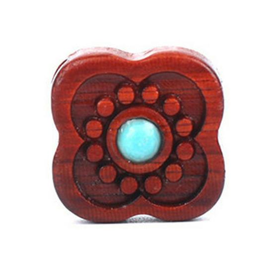 Red Sandalwood Pendant DIY Bracelet with Ebony, Turquoise, Multi-Gemstone Beads & Wenwan Ornaments