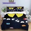 GAME Pac‑Man Pattern Bedding Home Decoration Birthday Gift ( 1 duvet cover + 2 pillowcase, without core),fan merchandise.