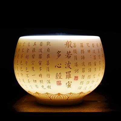 1 шт. Blanc De Chine Heart Sutra Baifu Master Cup White Jade фарфоровый чайный сервиз Kung Fu, большая персональная специальная чайная чашка