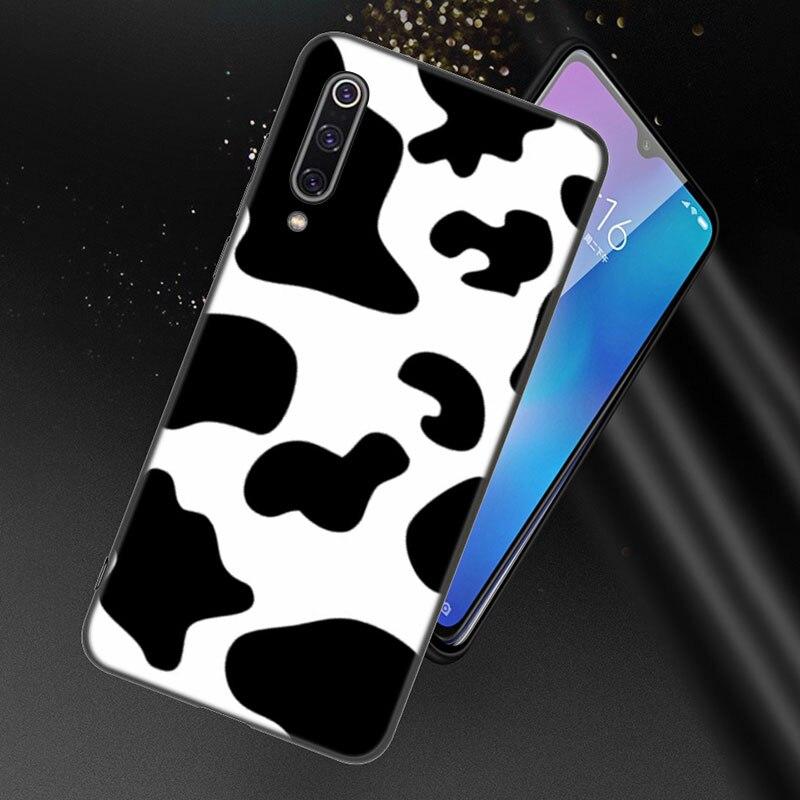 Чехол с текстурой черно-белой далматинской коровы и зебры для Xiaomi Redmi 7 7A 8A 9i 9A 9C 10 10A 10C K20 Note 5 6 Mi 8 9 9T Pro A2 Lite