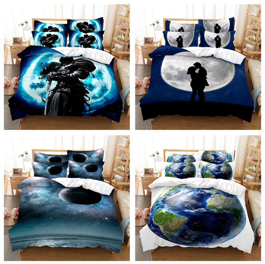 3D High-definition Digital Printed Bedding Set Planet Figure Duvet and Pillowcase 2/3 Pieces AU/EU/US Full Size Home Decoration